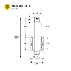 Trailer Valet JX 7K Side-Mount Drill-Powered Jack
