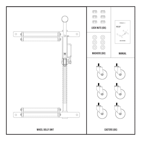 Trailer Valet 2,000 lbs Capacity RV and Large Trailer 6 Wheel Dolly Set of 2
