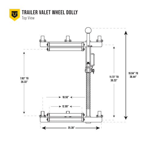 Trailer Valet 2,000 lbs Capacity RV and Large Trailer 6 Wheel Dolly Set of 2